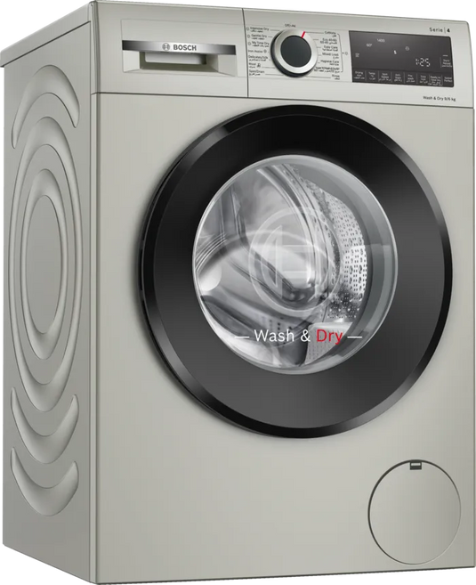 Bosch Series 4 Front Load Washer & Dryer WNA244XSGC 9/6 Kg Silver