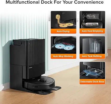 Load image into Gallery viewer, Roborock Q Revo Robot Vacuum and Mop, Auto-Drying, Auto Mop Washing 5500Pa Suction, Black
