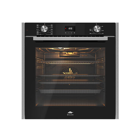 Millen 60cm Built-in Electric Oven MEO 6005 BL 10 Cooking Modes 3260W, 3 Year Warranty