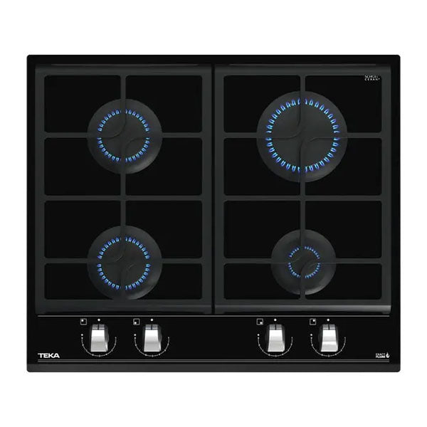 Load image into Gallery viewer, TEKA GZC 64300 BK Gas on Glass Hob with ExactFlame function in 60 cm of butane gas
