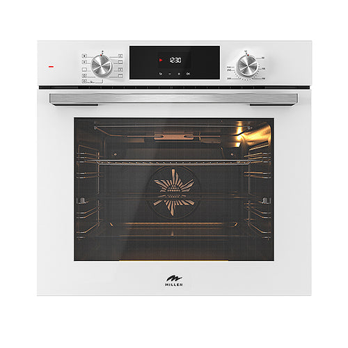 Millen 60cm Built-in Electric Oven MEO 6003 WH 9 Cooking Modes 3260W, 3 Year Warranty