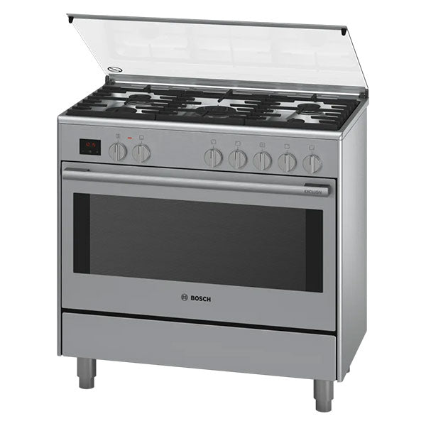 Load image into Gallery viewer, Bosch Series 8 Dual Fuel Range Cooker HSB738357M Stainless Steel
