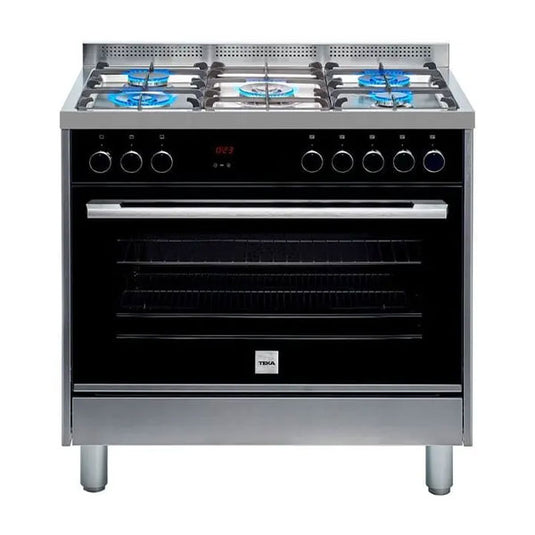 TEKA FS3FF L90GG S S Free Standing Cooker with gas hob and multifunction gas oven in 90cm