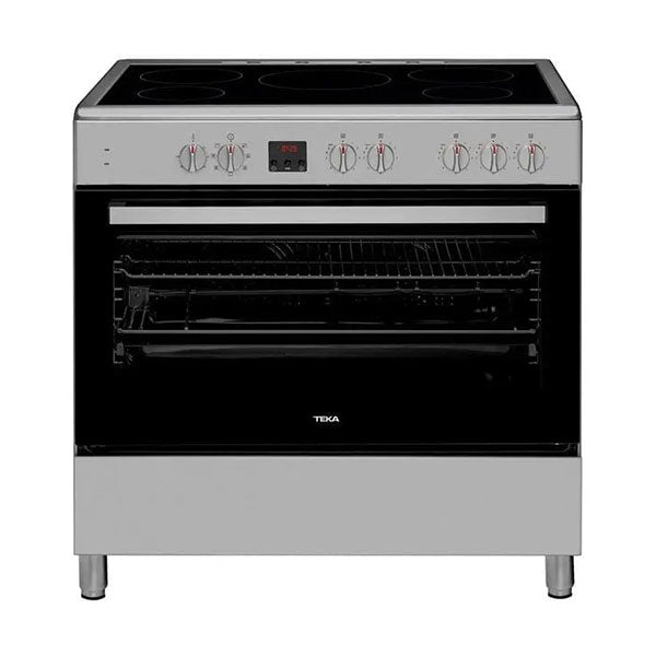 Load image into Gallery viewer, TEKA FS 903 5VE SS 90cm Free Standing Cooker with vitroceramic hob and multifunction electric oven
