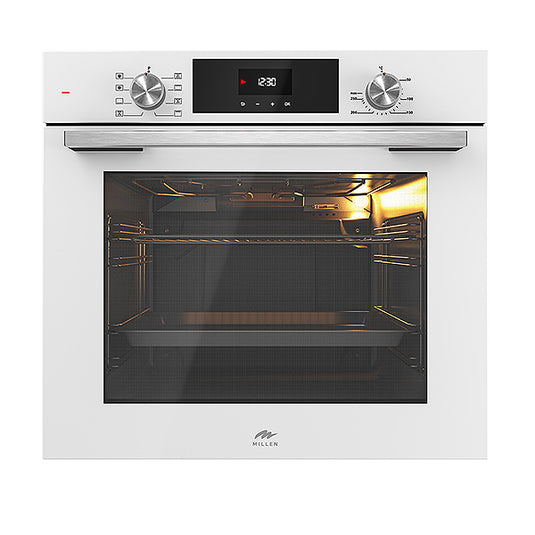 Millen 60cm Built-in Electric Oven MEO 6002 WH 8 Cooking Modes 2500W, 3 Year Warranty