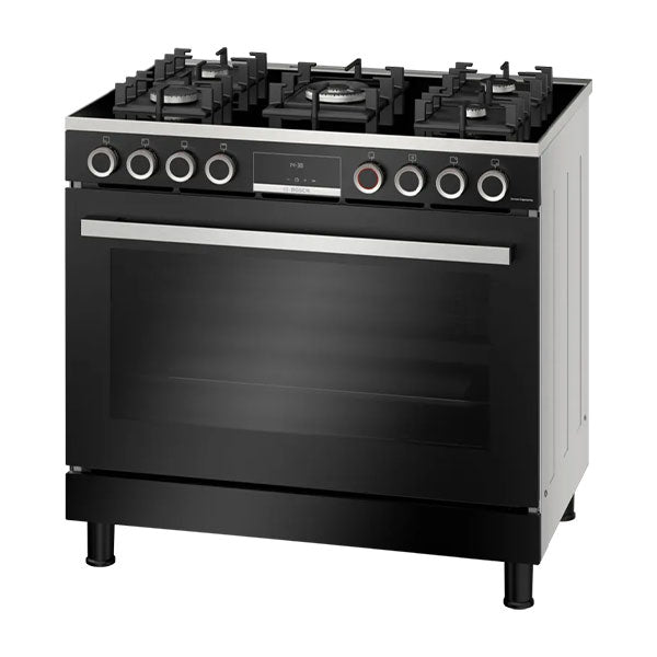 Load image into Gallery viewer, Bosch Series 8 Gas Range Cooker HJY5G7V60M Black
