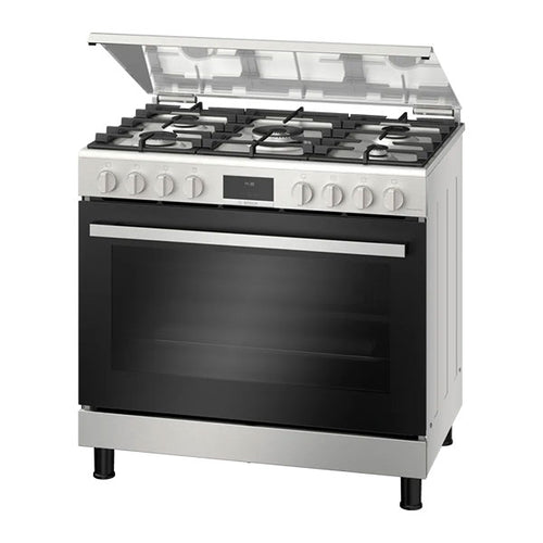 Bosch Series 6 Gas Range Cooker HGX5H8W50M Stainless Steel