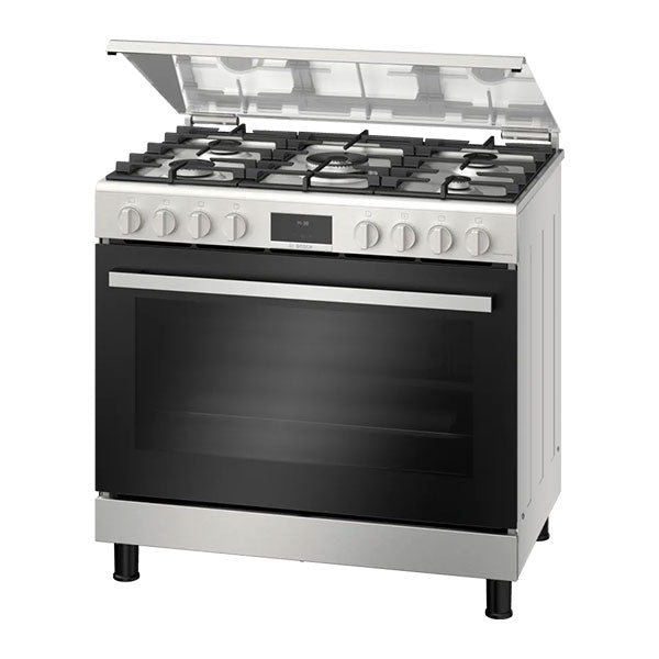 Load image into Gallery viewer, Bosch Series 6 Gas Range Cooker HGX5H8W50M Stainless Steel
