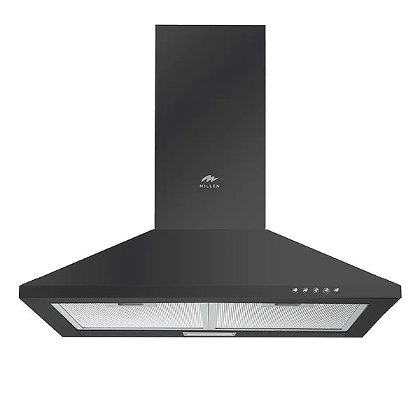 Load image into Gallery viewer, Millen 60cm Black Chimney Range Hood MKH 604 BL Stainless Steel 65W, 3 Year Warranty
