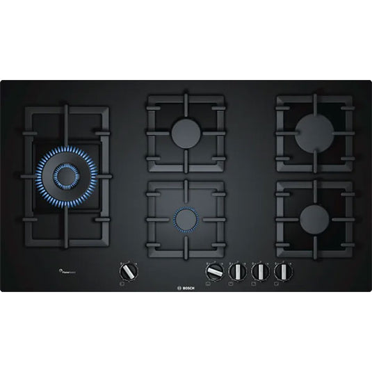 Bosch Series 6 Built-in Gas Hob PPS9A6B90M 90 cm Tempered Glass, Black