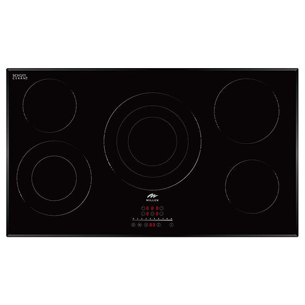 Load image into Gallery viewer, Millen 90cm Built-In Electric Hob MEH 904 BL 5 Burners Touch Control 9100W
