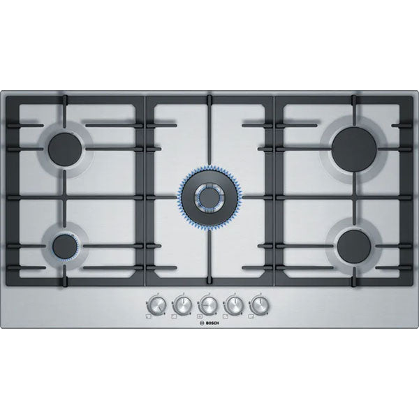 Load image into Gallery viewer, Bosch Series 6 Built-in Gas Hob PCQ9B5O90M 90 cm Stainless Steel
