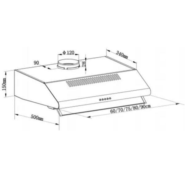 Load image into Gallery viewer, Baumatic Standard Mounted Fixed Hood BMECH6FS-2 60cm
