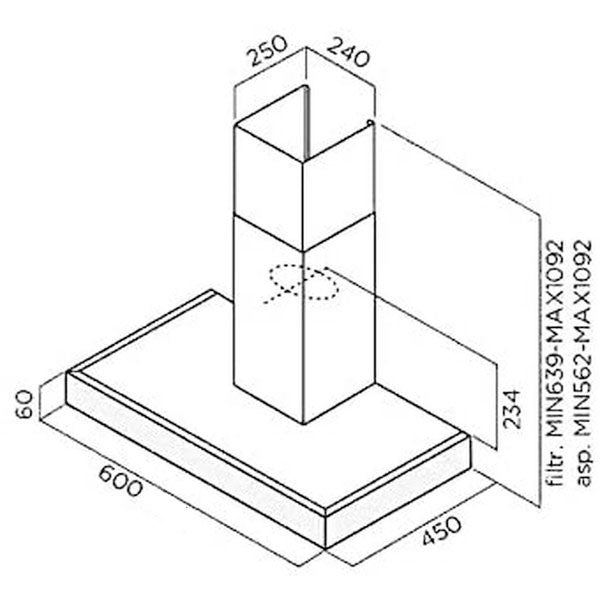 Load image into Gallery viewer, Baumatic Wall Mounted Hood BMECH6WSS-2 60cm
