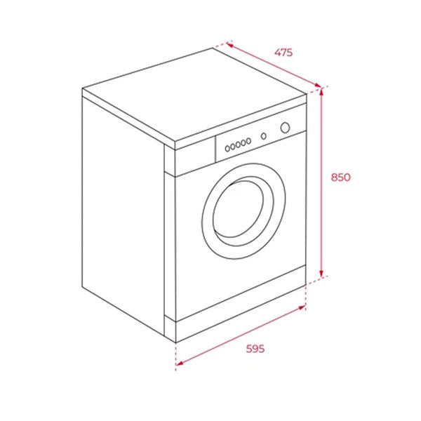 Load image into Gallery viewer, TK5 1480 Slim Free standing Washer Dryer with 15 programs, 8kg washing capacity &amp; 6kg drying capacity
