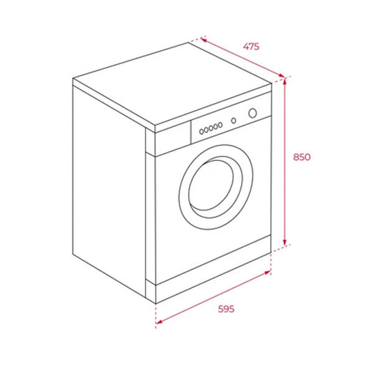 TK5 1480 Slim Free standing Washer Dryer with 15 programs, 8kg washing capacity & 6kg drying capacity