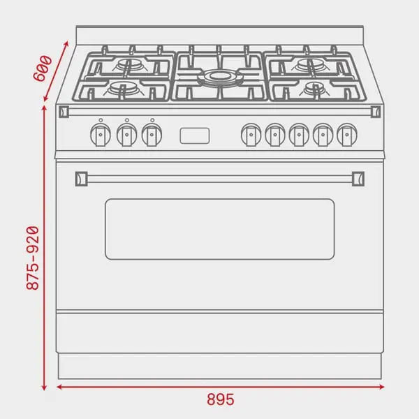 Load image into Gallery viewer, TEKA FS3FF L90GG S S Free Standing Cooker with gas hob and multifunction gas oven in 90cm
