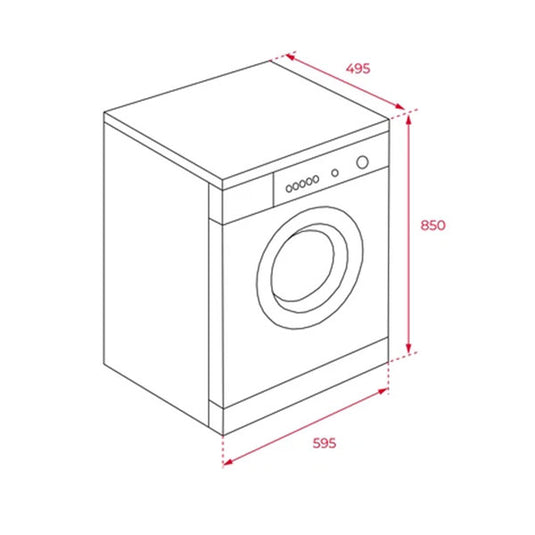 TK5 1470 EXP Free standing Washing Machine with 7 kg of washing capacity & 15 washing programs