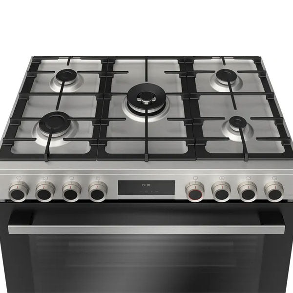 Load image into Gallery viewer, Bosch Series 8 Gas Range Cooker HIZ5G7W50M Stainless Steel
