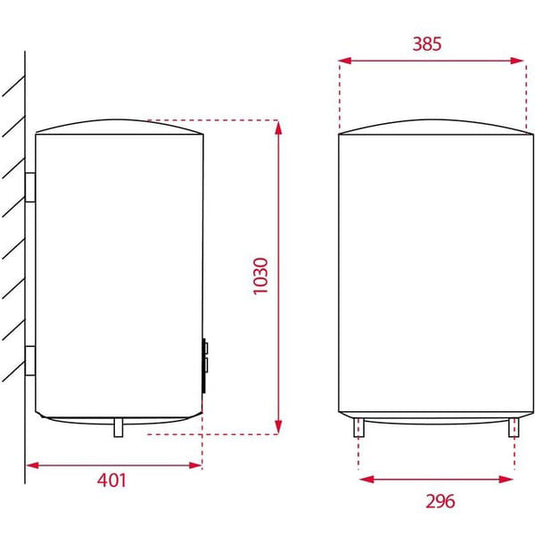 TEKA EWH 80 H Water heater with double installation system and 80L capacity