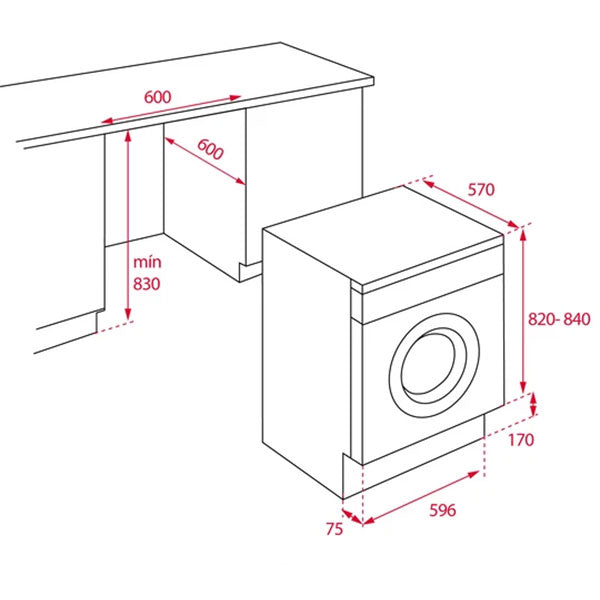 Load image into Gallery viewer, TEKA Built in Front Load Washing Machine 8 kg LI5 1481 EUI EXP
