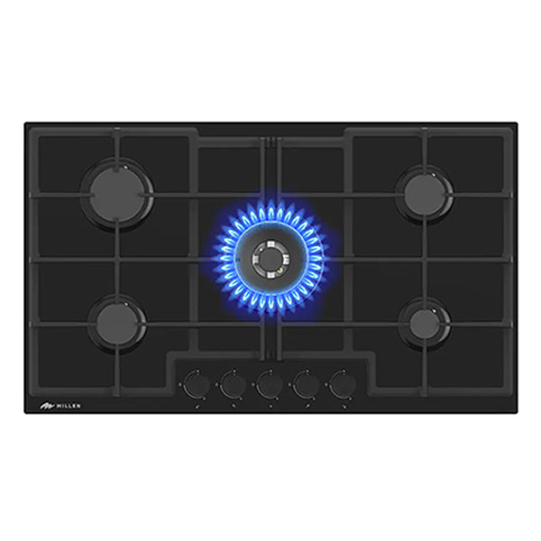 Load image into Gallery viewer, Millen 90cm Built-in Gas Hob MGHG 9001 BL 5 Burners Cooktop 12100W, 3 Year Warranty
