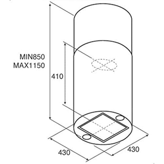 Baumatic BMECH43ISS Island Cooker Hood