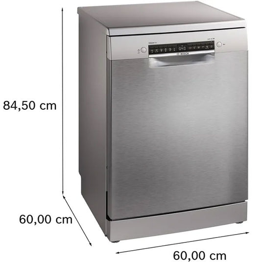 Bosch Series 4 Freestanding Dishwasher SMS4HMI65M 60 cm Silver Inox