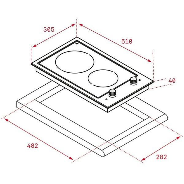 Load image into Gallery viewer, TEKA EFX 30.1 2H Modular Vitroceramic Hob in 30 cm
