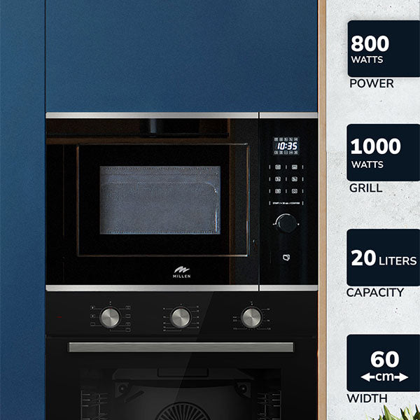 Load image into Gallery viewer, Millen Built-in Microwave Oven MBW 381 IX Touch Screen, 3 Year Warranty
