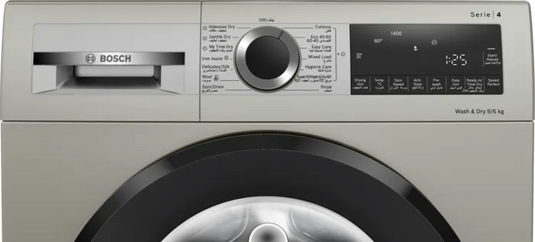 Bosch Series 4 Front Load Washer & Dryer WNA244XSGC 9/6 Kg Silver