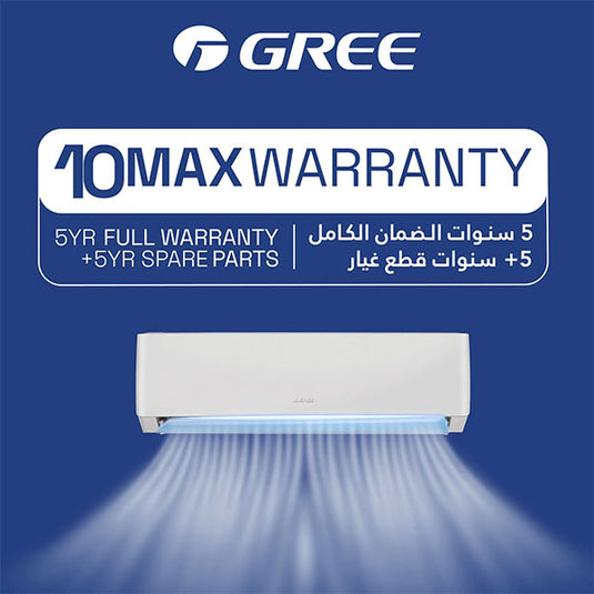 Gree P4matic White Rotary Wall Split AC P12C3 1 Ton | Efficient Cooling Air Conditioner