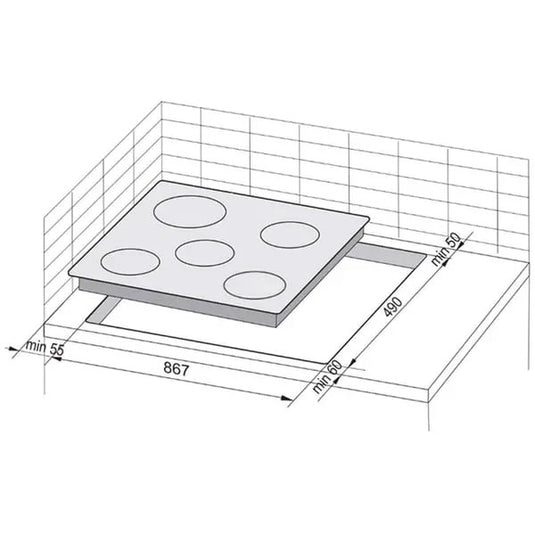 Baumatic Electric Hob BMEH95EE 90cm