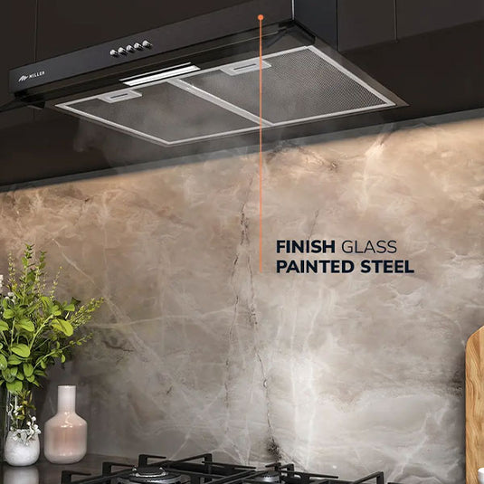 Millen 60cm Under Cabinet Black Range Hood MKH 603 BL 80W, 3 Year Warranty