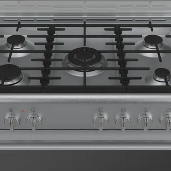 Load image into Gallery viewer, Bosch Series 8 Dual Fuel Range Cooker HSB738357M Stainless Steel
