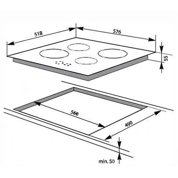 Load image into Gallery viewer, Baumatic Electric Hob BMEH64EE 60cm
