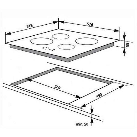 Baumatic Electric Hob BMEH64EE 60cm