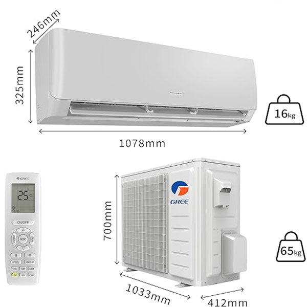 Load image into Gallery viewer, Gree Lomo White Reciprocating Wall Split Air Conditioner P32C3 2.5 Ton | Robust Air Conditioning Solution
