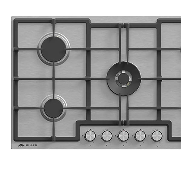 Load image into Gallery viewer, Millen 90cm Built-in 5 Burners Gas Hob MGH 9001 IX Stainless Steel Finishing 12100W Cooktop, 3 Year Warranty
