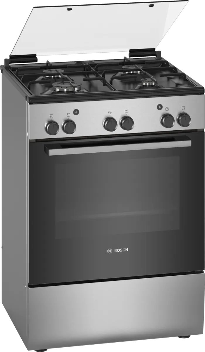 Load image into Gallery viewer, Bosch Series 2 Free-standing Gas Cooker HGA120B51M Stainless Steel
