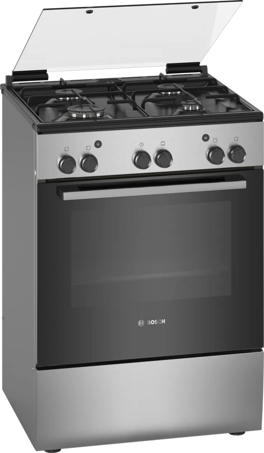 Bosch Series 2 Free-standing Gas Cooker HGA120B51M Stainless Steel