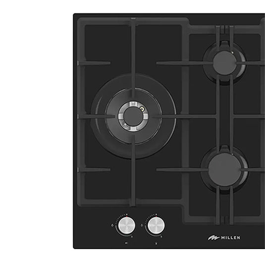 Millen 65cm Built In Gas Hob MGHG 6502 BL With 4 Heating Zones 9700W, 3 Year Warranty