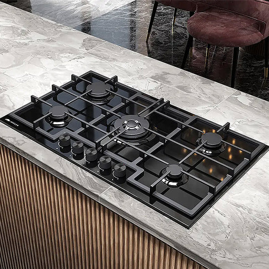 Millen 90cm Built-in Gas Hob MGHG 9001 BL 5 Burners Cooktop 12100W, 3 Year Warranty