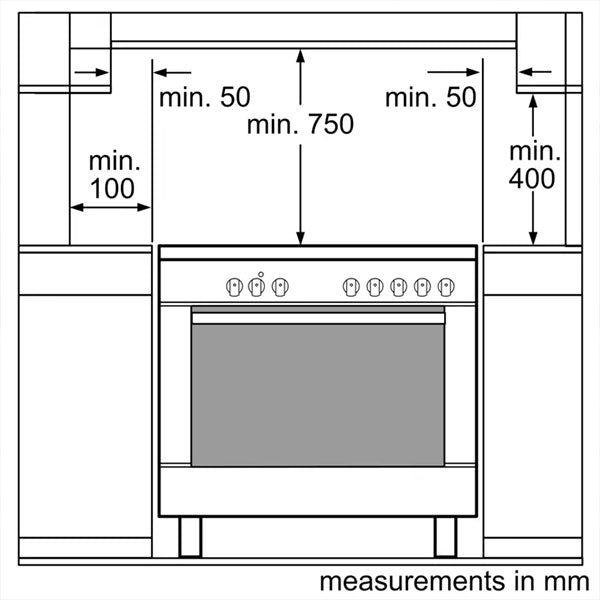 Load image into Gallery viewer, Bosch Series 8 Dual Fuel Range Cooker HSB738357M Stainless Steel
