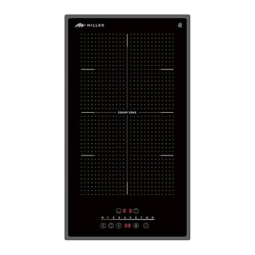 Millen 30cm Built-in Induction Hob MIH 302 BL 2 Heating Zones Cooking Hob 3500W