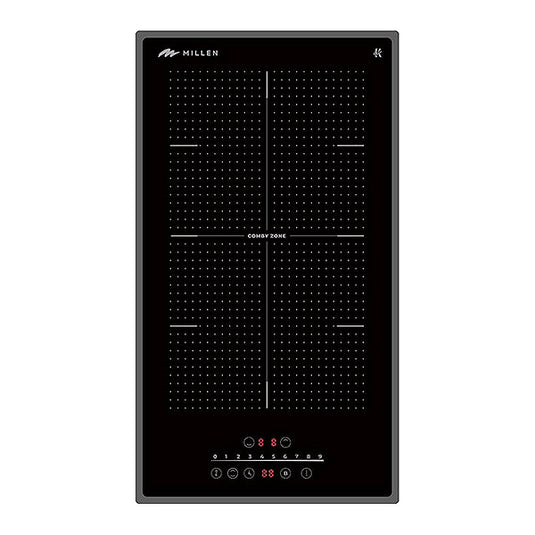 Millen 30cm Built-in Induction Hob MIH 302 BL 2 Heating Zones Cooking Hob 3500W