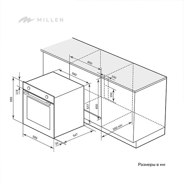 Load image into Gallery viewer, Millen 60cm Built-in Electric Oven MEO 6004 IX Stainless Steel 3260W, 3 Year Warranty
