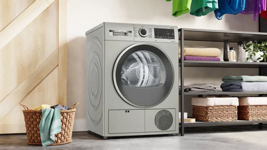 Bosch Series 4 Heat Pump Tumble Dryer WQB245BXGC 9 Kg Silver Inox