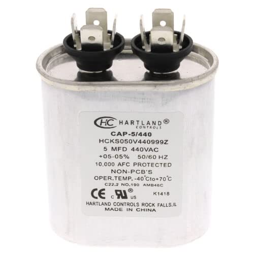 5 MFD Capacitor 370 or 440 VAC 5uf Oval Run Capacitor