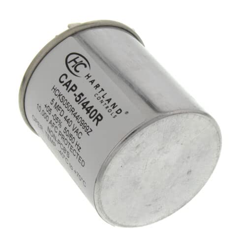 Load image into Gallery viewer, 5 MFD Capacitor 370 or 440 VAC 5uf Round Run Capacitor
